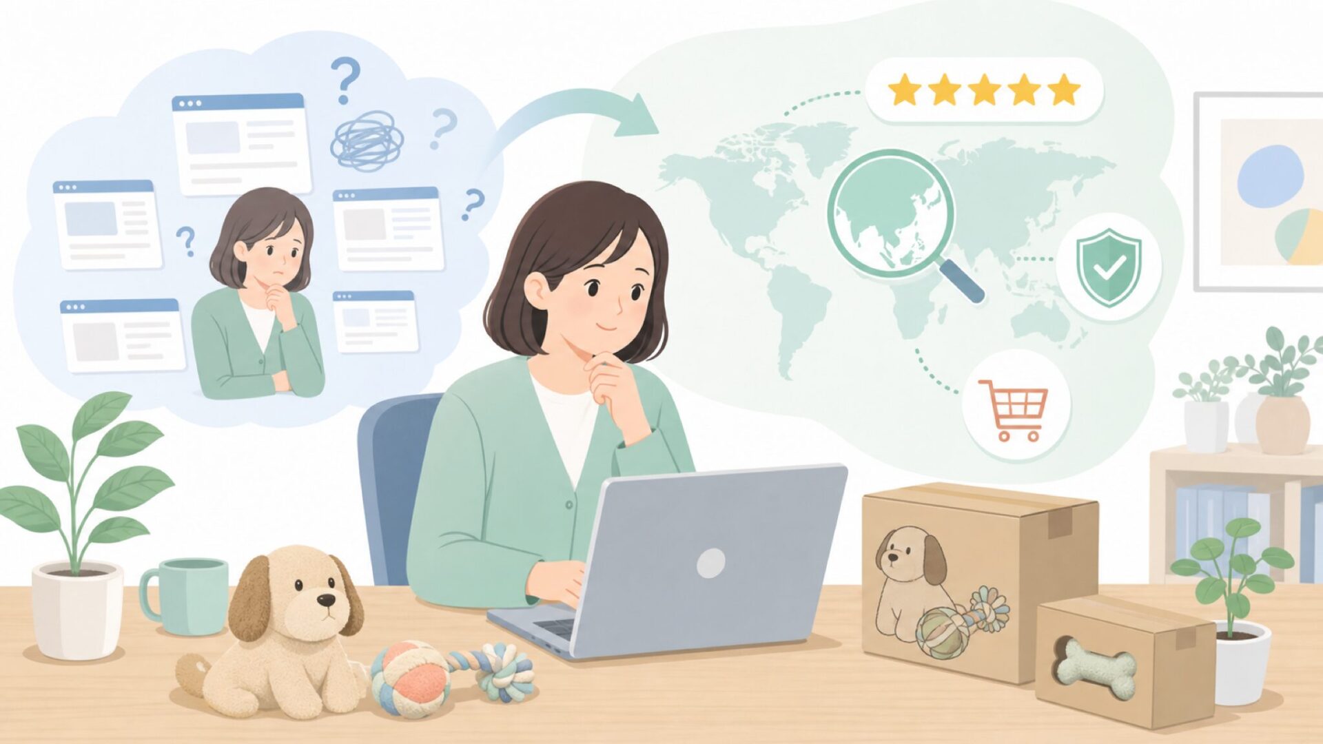 Fluff & Tuffはどこの国?ブランドの正体と安全性を解説の要点を表すイラスト
