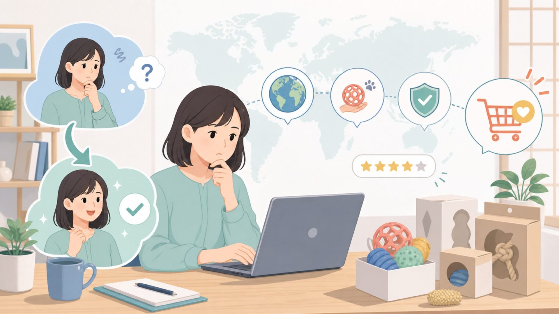 Petstagesはどこの国?ブランドの正体と選び方の要点を表すイラスト