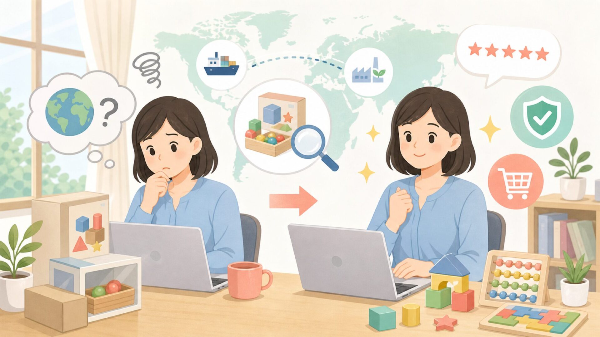 ThinkFunはどこの国?おもちゃの信頼性と代表商品も解説の要点を表すイラスト