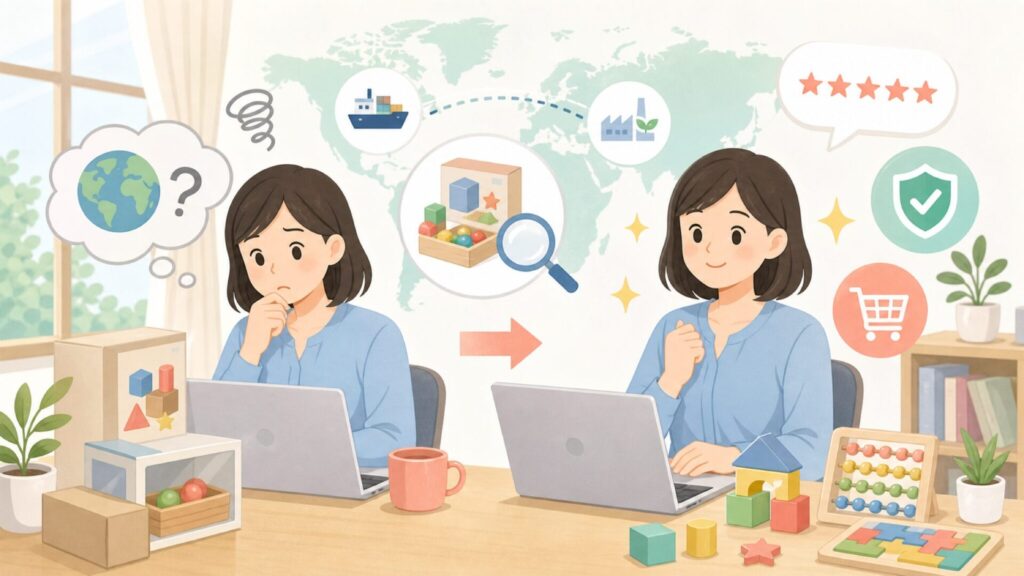 ThinkFunはどこの国?おもちゃの信頼性と代表商品も解説の要点を表すイラスト