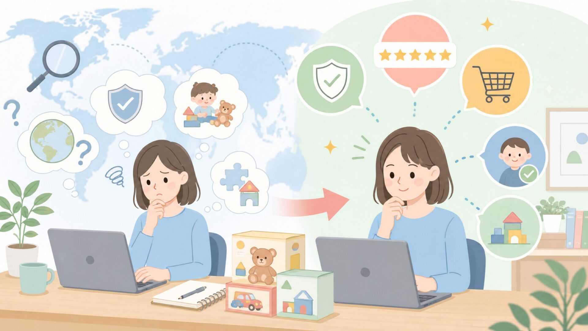 Orchard Toysはどこの国のおもちゃ？特徴と選び方を徹底解説の要点を表すイラスト