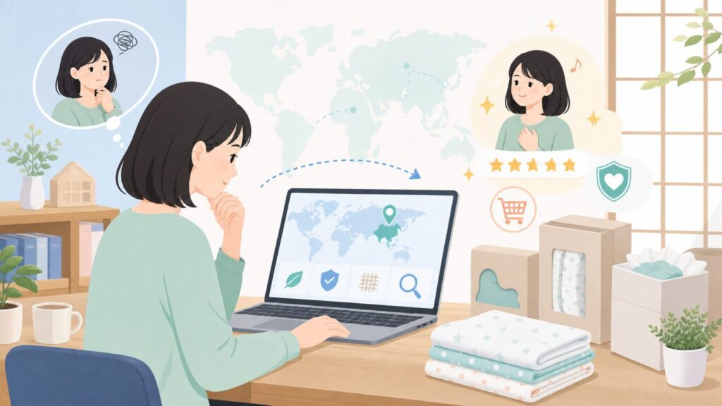 Aden + Anaisはどこの国?発祥とおくるみの魅力を解説の要点を表すイラスト