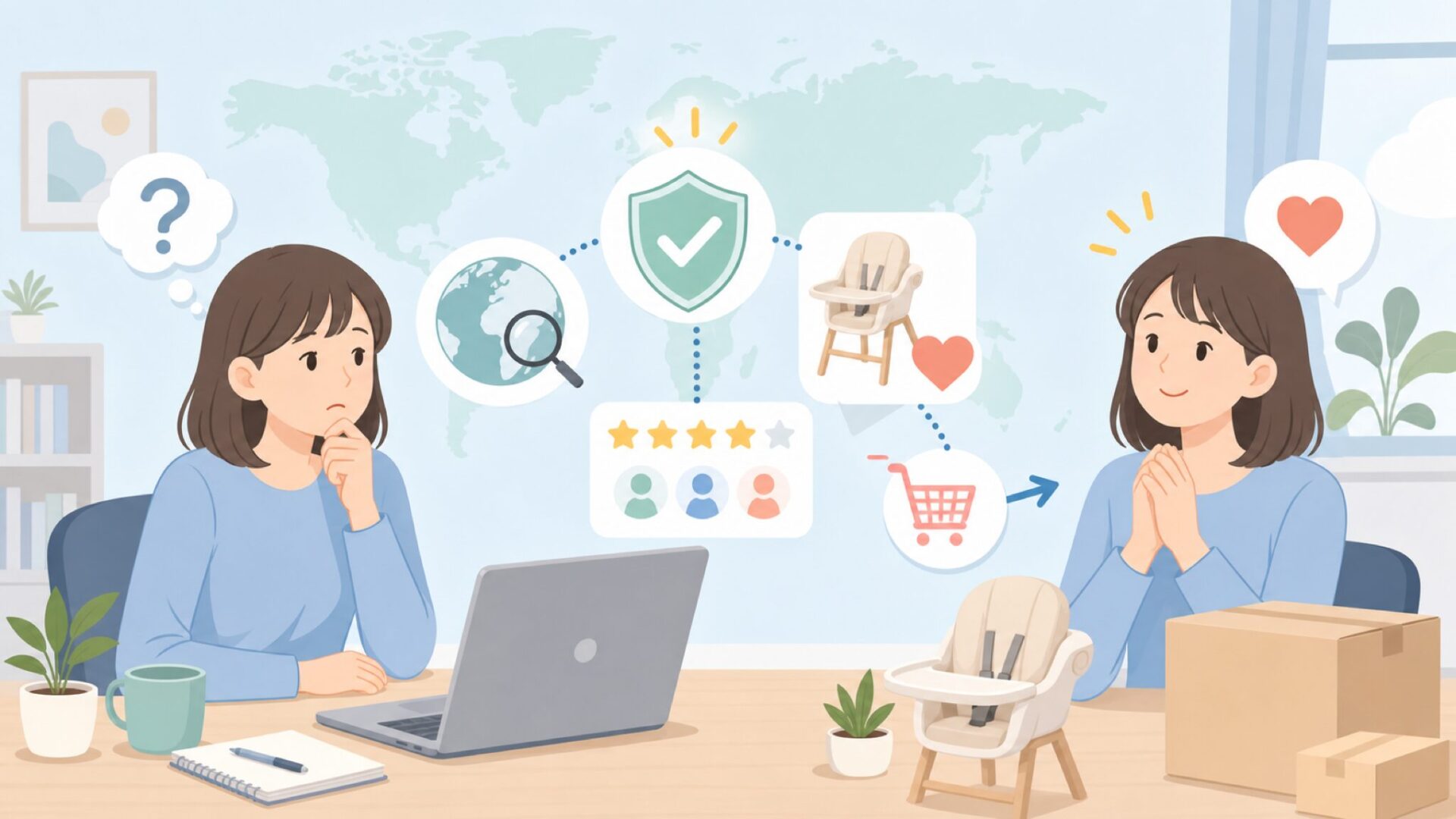 Childhomeはどこの国?ベルギー発の安全性と選び方の要点を表すイラスト