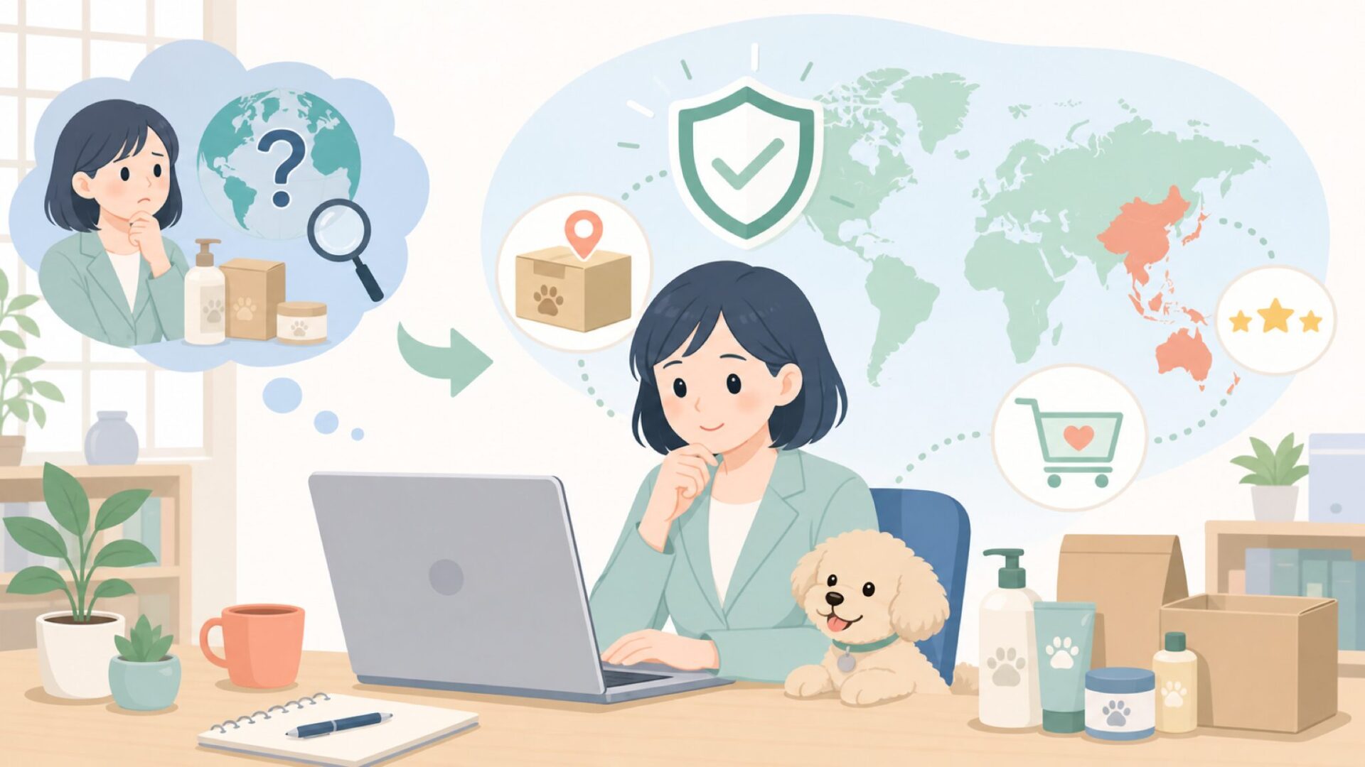 Bugalugsはどこの国のブランド？ペット用品の安全性を徹底解説の要点を表すイラスト