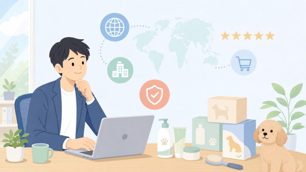 TropiCleanはどこの国のブランド?愛犬用品の安全性を解説の要点を表すイラスト