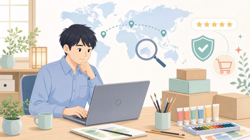 Mont Marte画材はどこの国?特徴と選び方を徹底解説の要点を表すイラスト