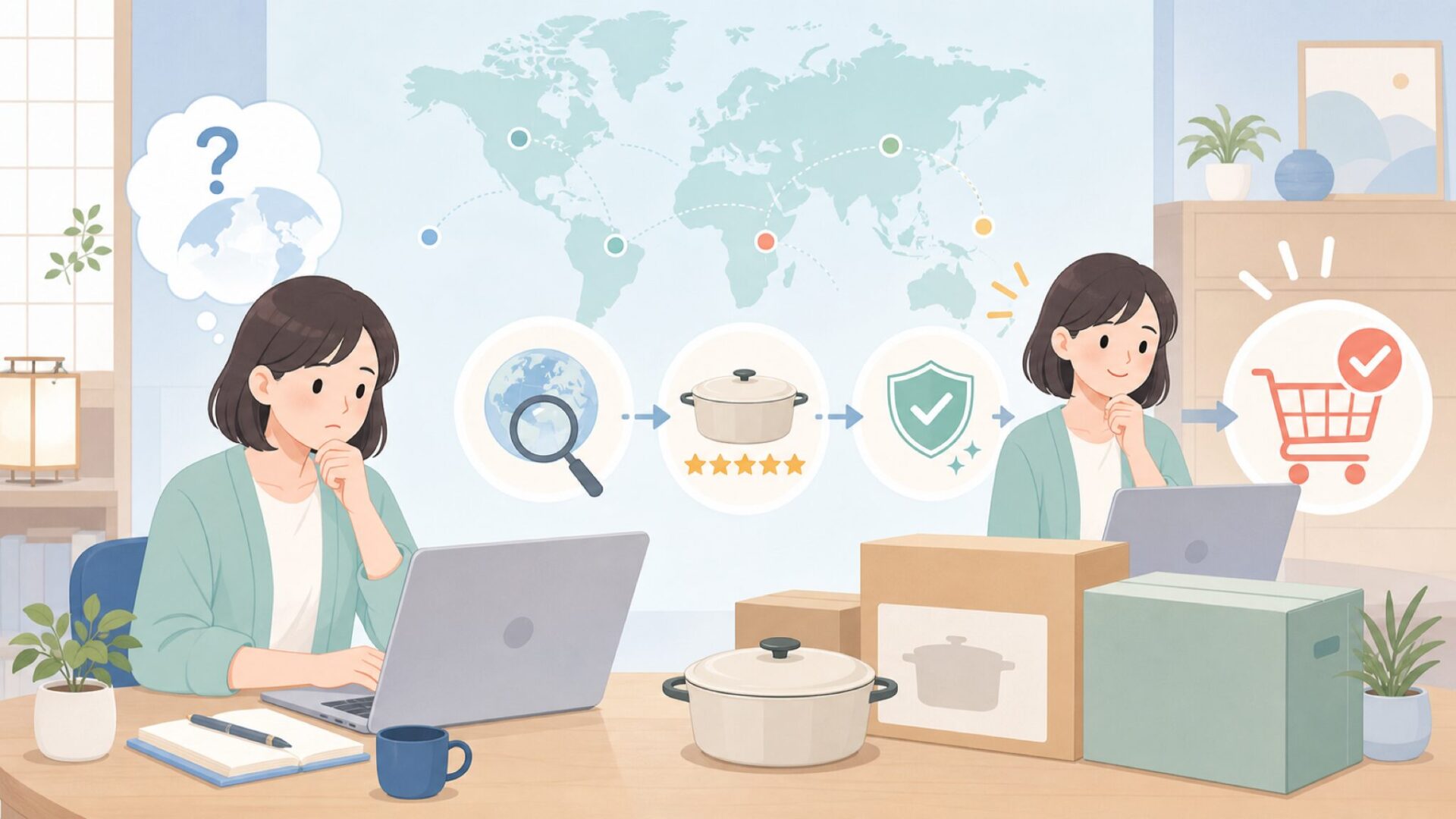 MasterClassキッチンとは？どこの国のブランドか徹底調査の要点を表すイラスト