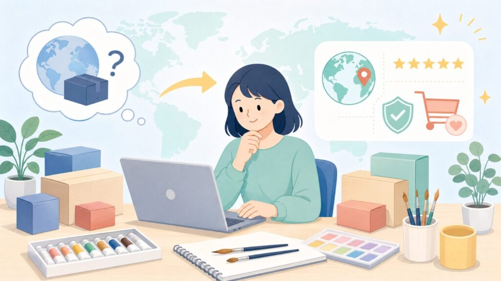 Art-n-Fly画材はどこの国?評判・種類・価格を徹底解説の要点を表すイラスト