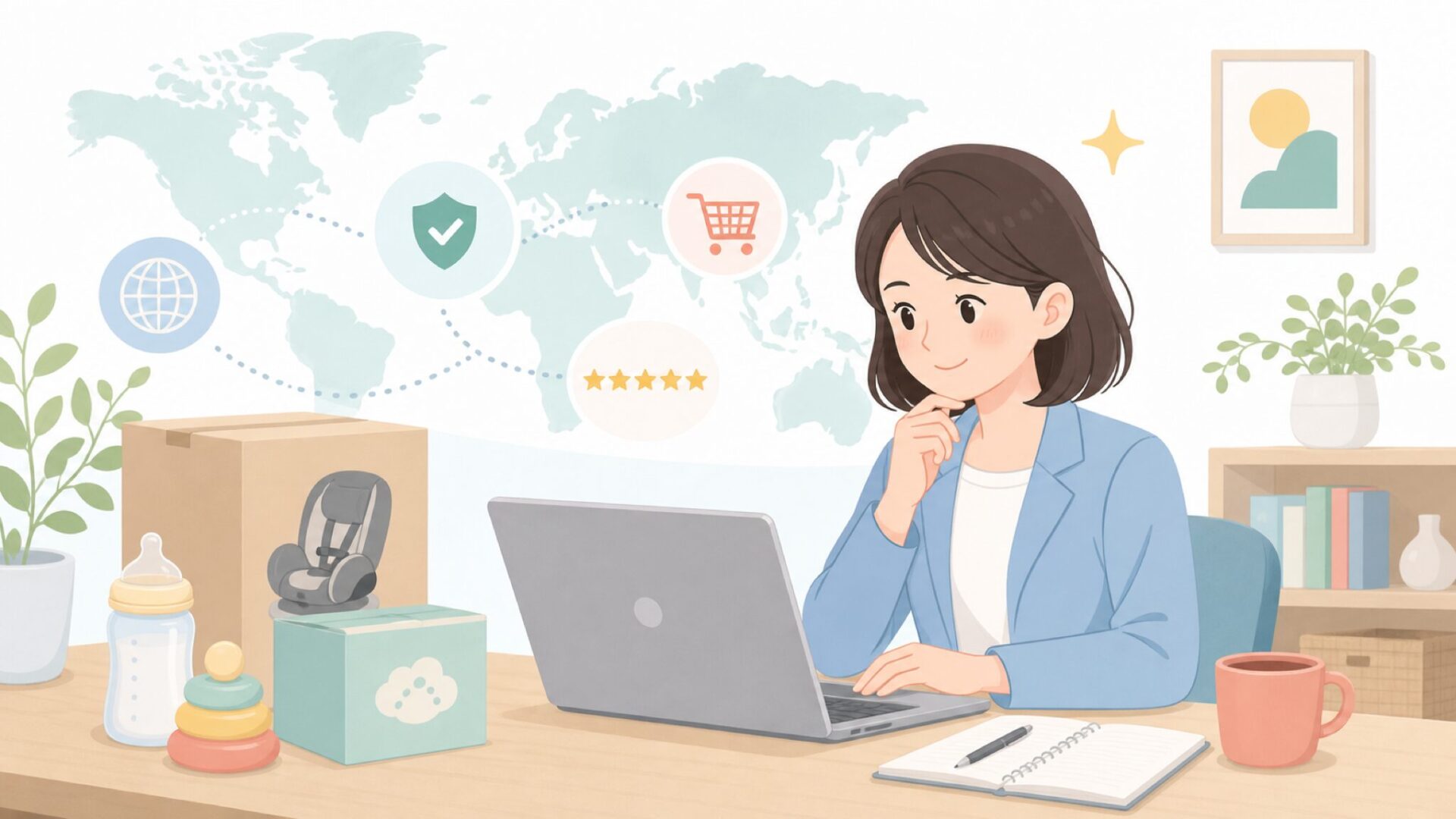 Mombellaはどこの国?公式情報から安全性・正規購入先まで整理の要点を表すイラスト