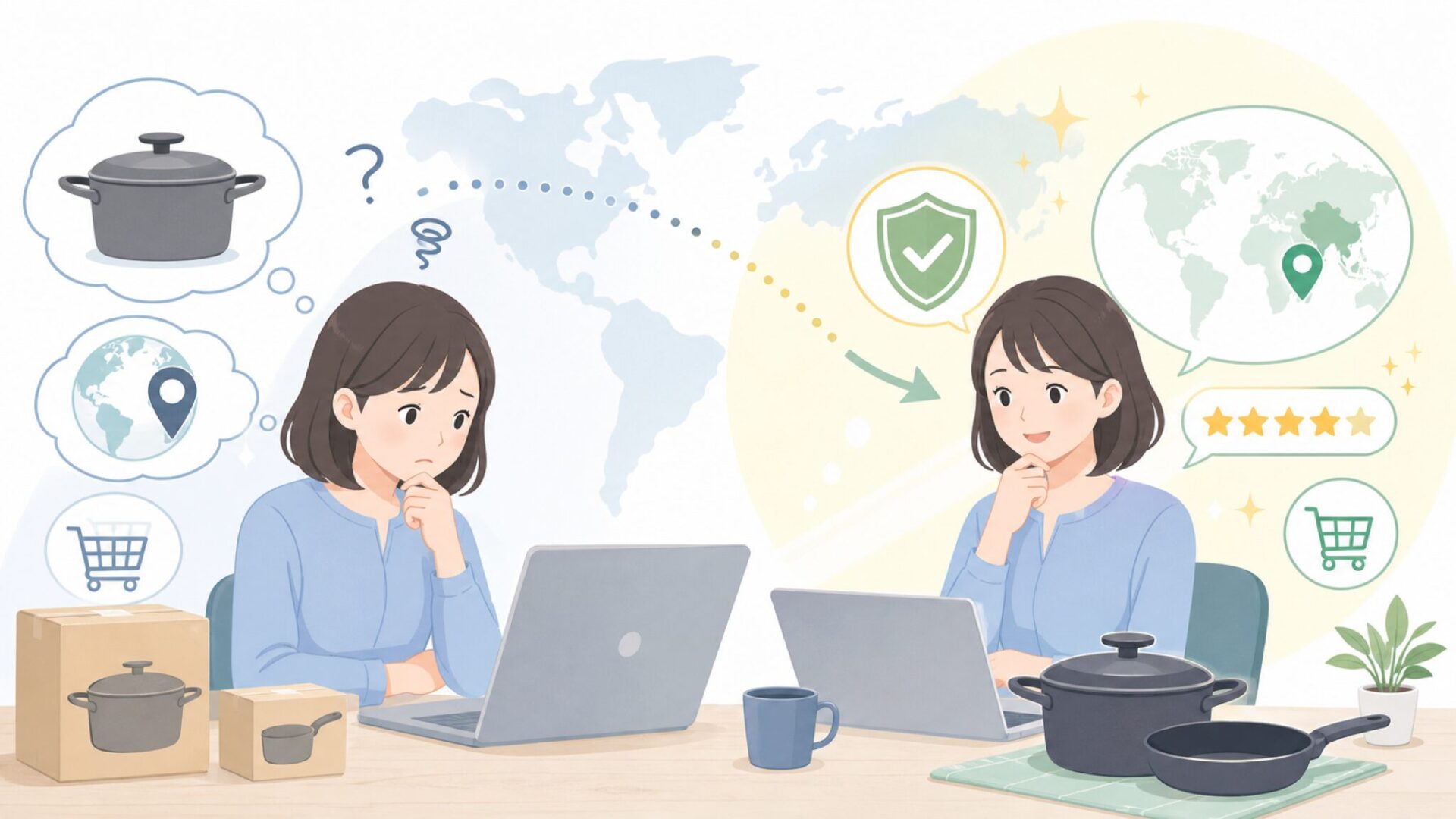 Wollはどこの国のキッチンブランド？安全性と口コミを徹底解説の要点を表すイラスト