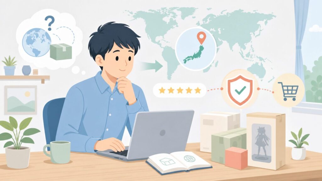 コトブキヤはどこの国の会社?歴史からわかる日本企業の証拠の要点を表すイラスト
