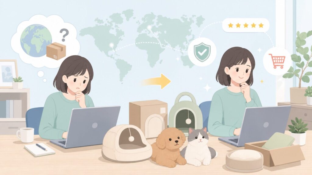 Vetreskaはどこの国のブランド？安全性と日本での購入先の要点を表すイラスト