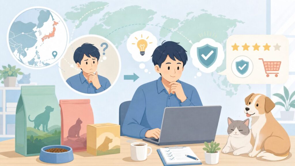 Ziwiはどこの国のブランド?ジウィピークの品質を徹底解説の要点を表すイラスト