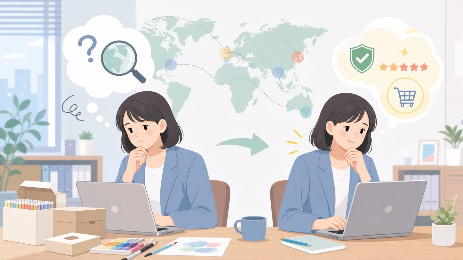 Caliart画材はどこの国?購入前に知るべき特徴と注意点の要点を表すイラスト