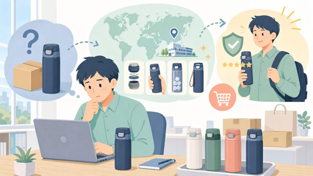 Kambukkaはどこの国？ブランド発祥から人気商品・日本での買い方までの要点を表すイラスト
