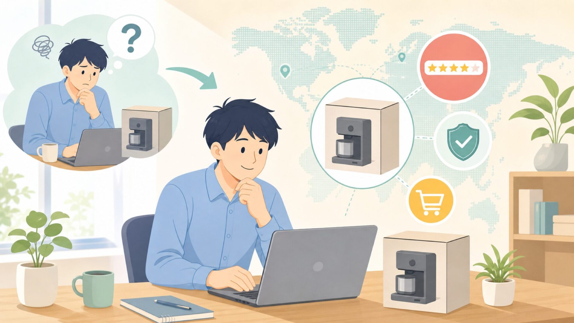 Gaggiaはどこの国のメーカー？イタリアの老舗ブランドを解説の要点を表すイラスト