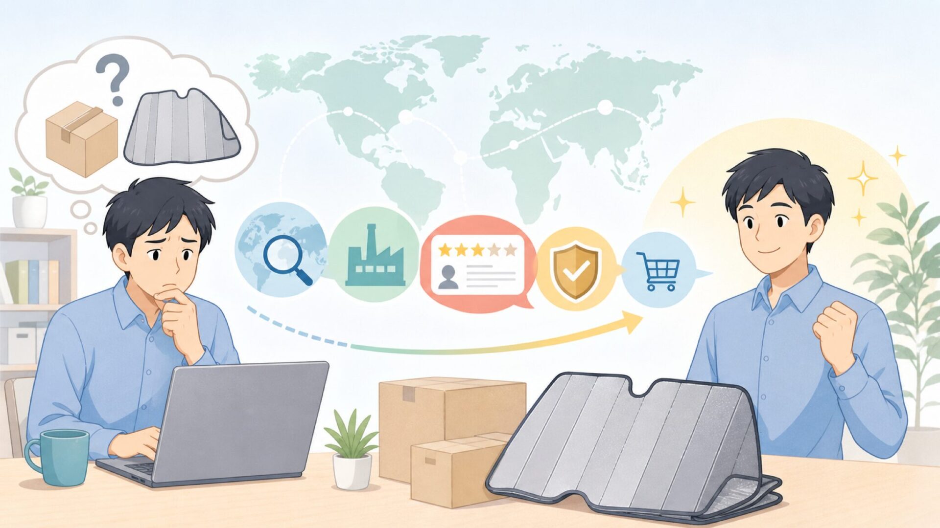 Covercraftはどこの国？サンシェードの評判を徹底解説の要点を表すイラスト