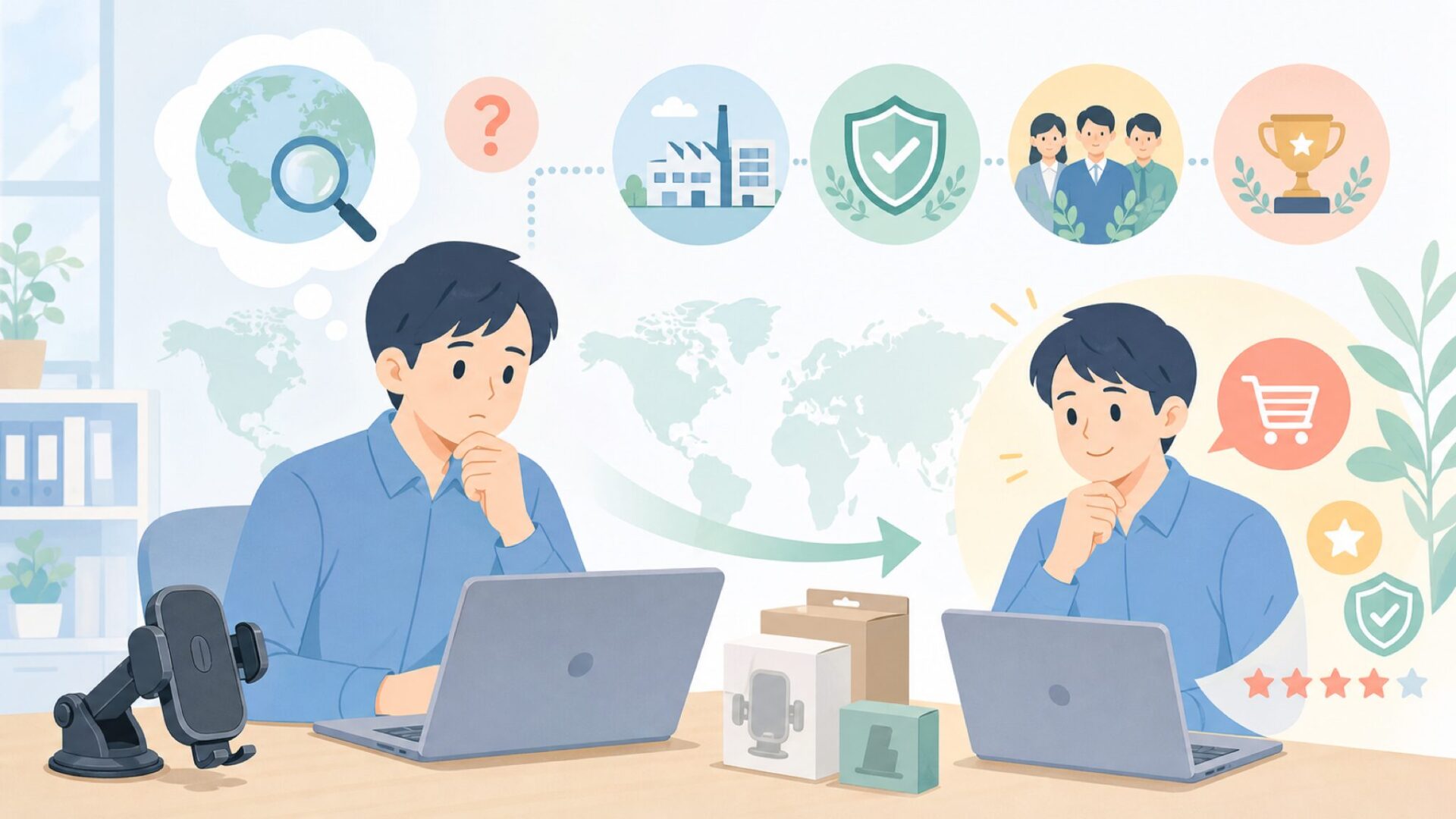 iOttieはどこの国のブランド？会社概要と信頼性を解説の要点を表すイラスト
