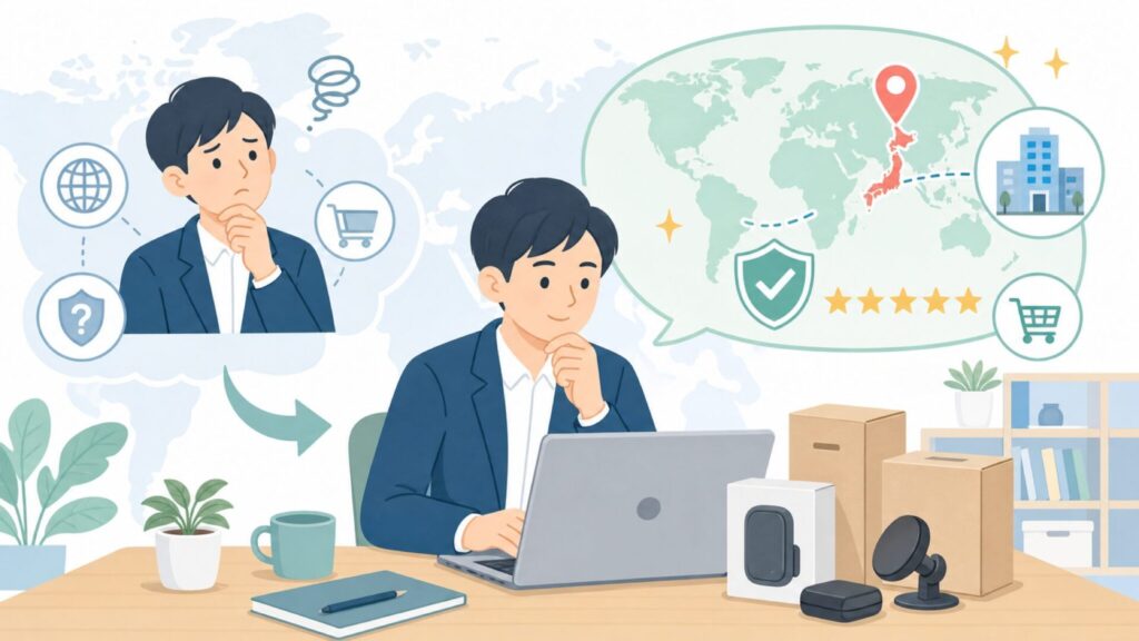 Scoscheはどこの国のメーカー？本社所在地と代表製品を解説の要点を表すイラスト