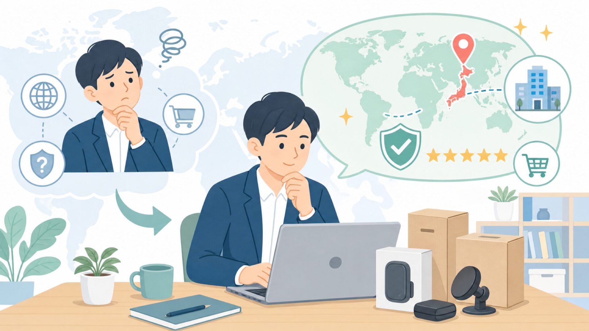 Scoscheはどこの国のメーカー？本社所在地と代表製品を解説の要点を表すイラスト