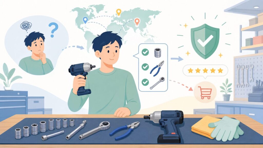Nachi Toolsはどこの国のメーカー?信頼性まで徹底解説の要点を表すイラスト
