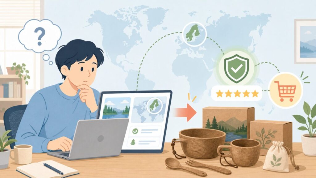 Kupilkaどこの国?フィンランド生まれの伝統と魅力を解説の要点を表すイラスト