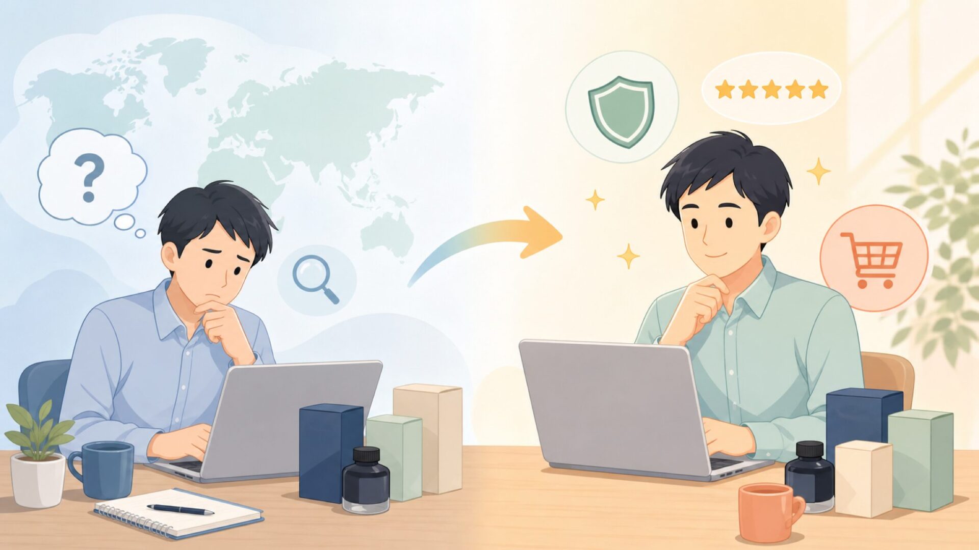 Rohrer & Klingnerはどこの国のインク？ドイツ老舗を解説の要点を表すイラスト