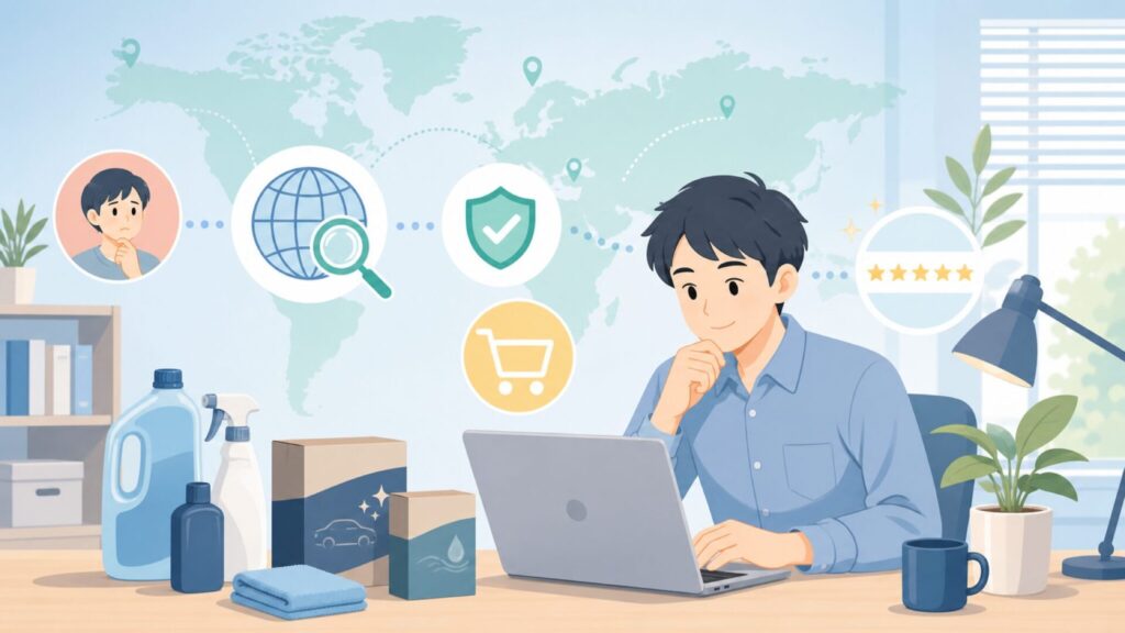 Poorboy's Worldはどこの国？カーケアブランドの正体を解説の要点を表すイラスト