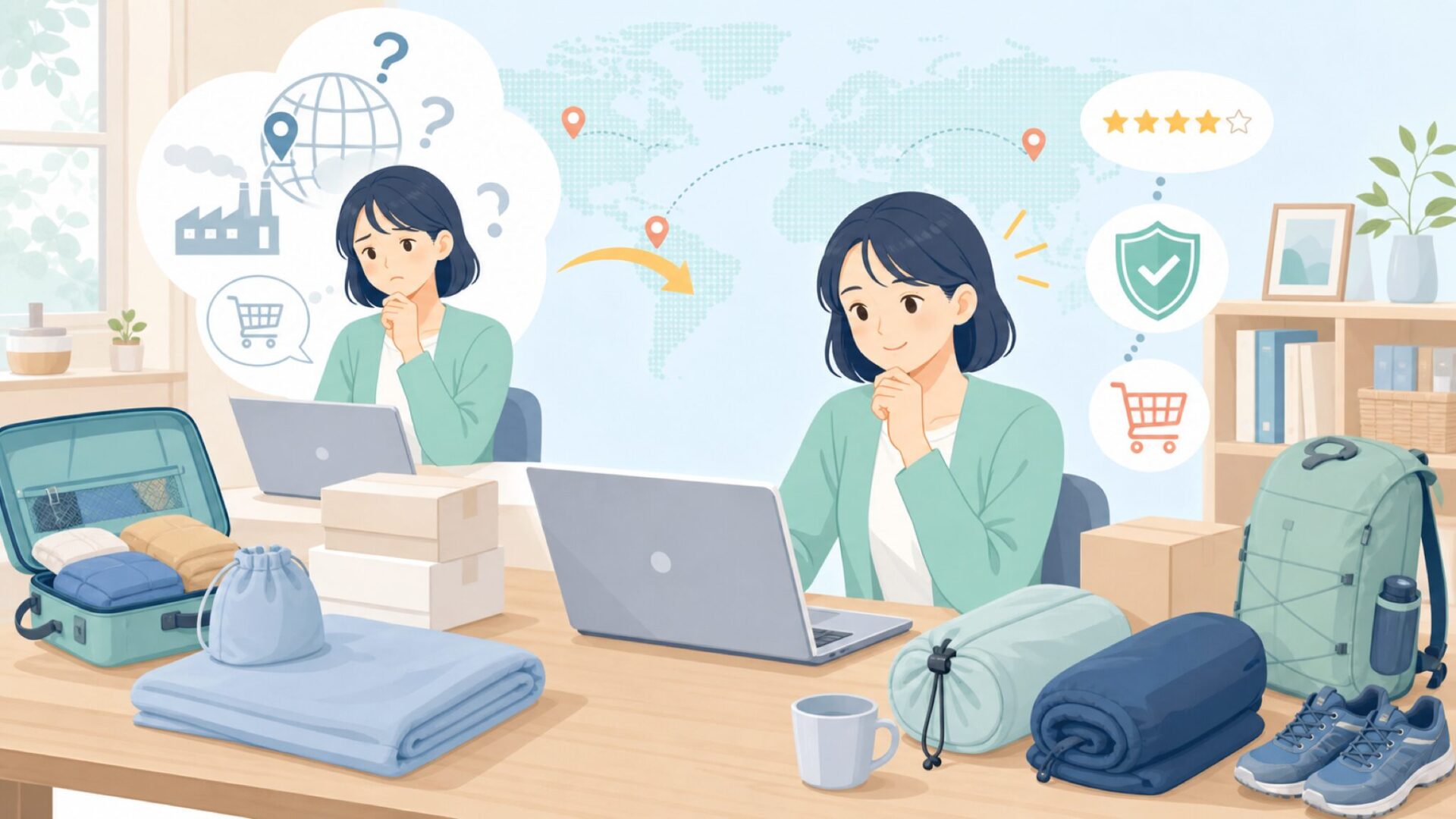 Cocoonトラベル用品はどこの国?安心して選ぶための完全ガイドの要点を表すイラスト