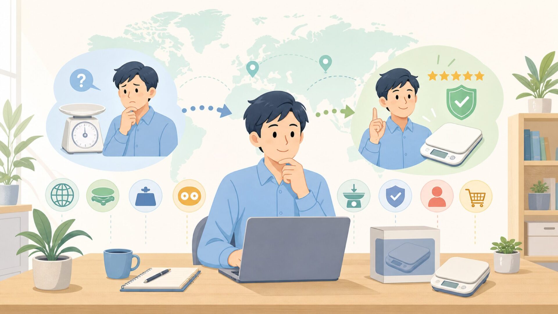 Ozeriのキッチンスケールはどこの国？特徴・評判・選び方を解説の要点を表すイラスト