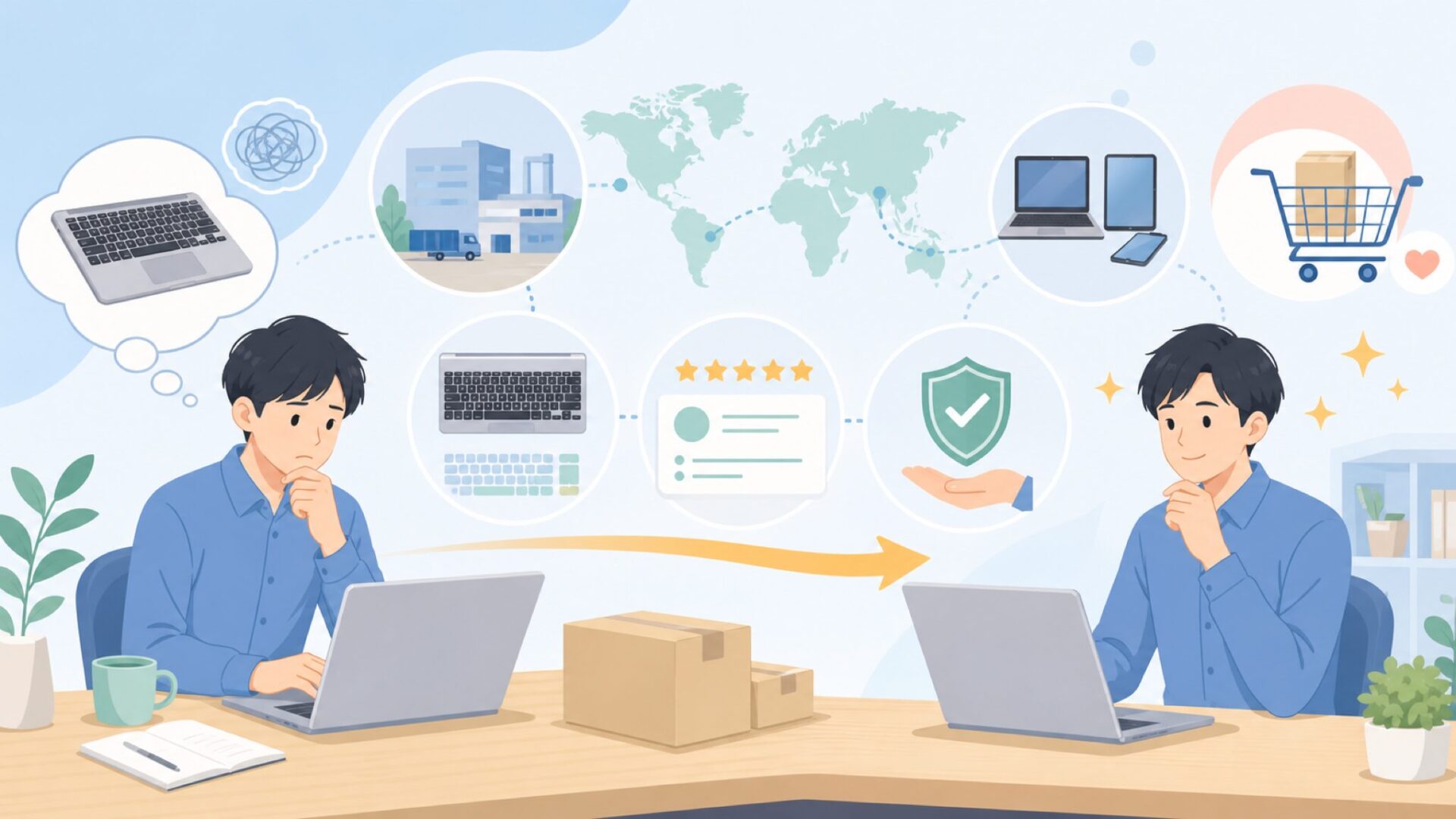 Brydgeのキーボードはどこの国?正体と対応機種を解説の要点を表すイラスト
