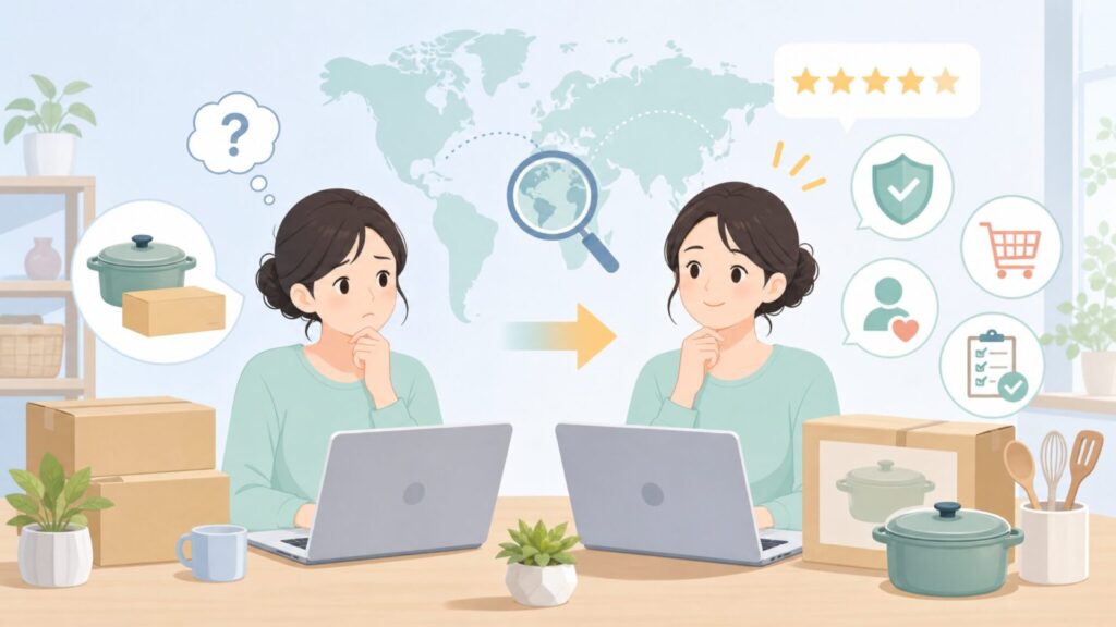 HIC Harold Importはどこの国？会社概要と評判を解説の要点を表すイラスト