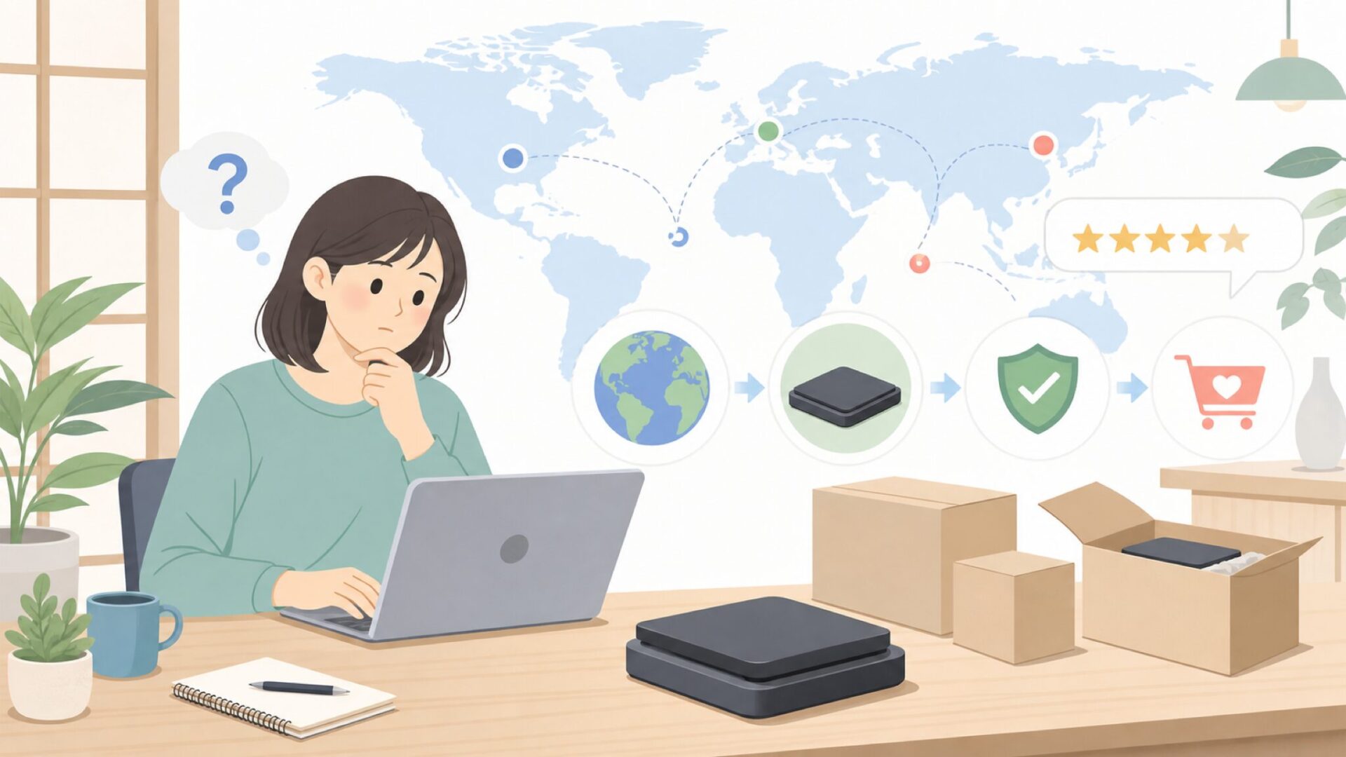Acaiaどこの国のブランド?歴史と信頼性を解説の要点を表すイラスト