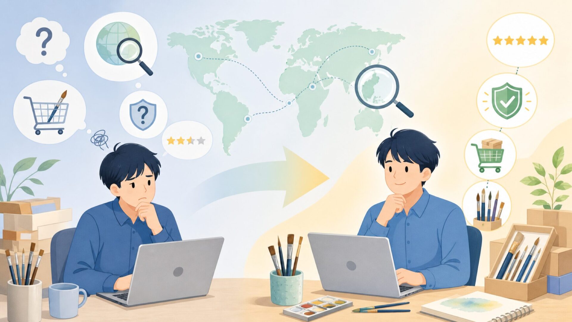 Princeton Brushはどこの国?画材の実力と選び方を徹底解説の要点を表すイラスト