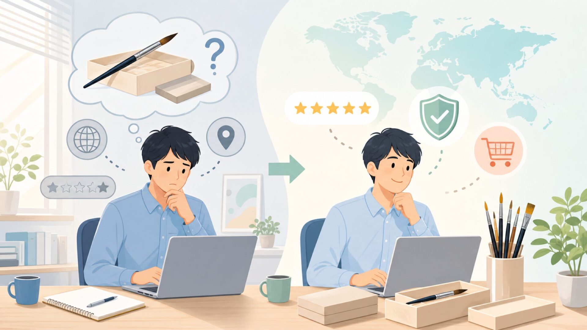 Silver Brushはどこの国のブランド?特徴と選び方を解説の要点を表すイラスト