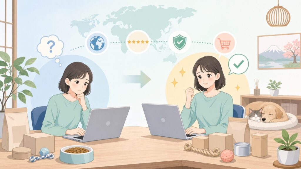 Ethical Petはどこの国?ブランドと安全性を徹底解説の要点を表すイラスト