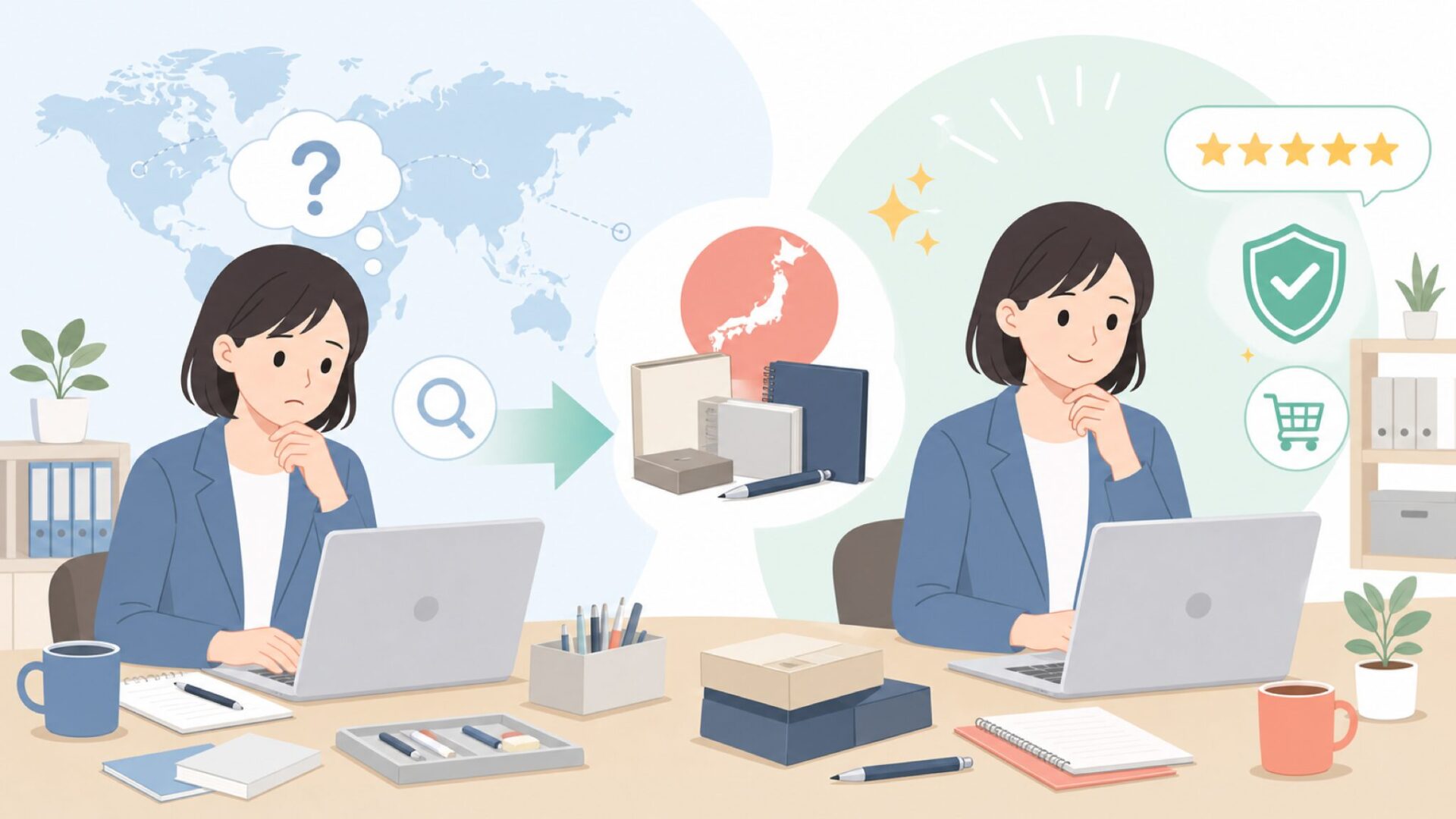 Itoya文房具はどこの国のブランド？伊東屋の歴史と魅力を解説の要点を表すイラスト