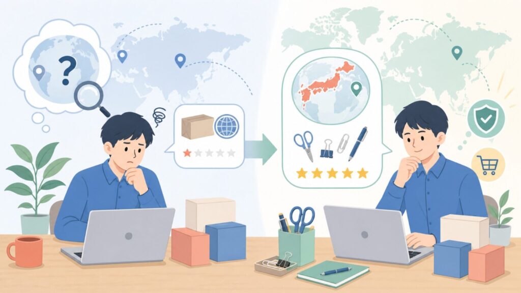 TOOLS to LIVEBYはどこの国のブランド？由来と魅力を解説の要点を表すイラスト