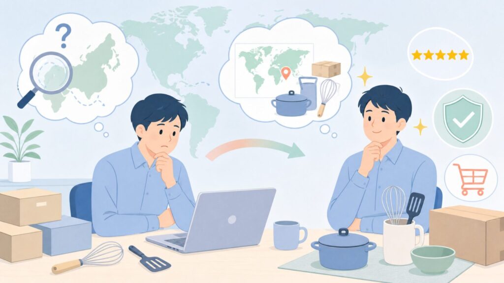 Linden Swedenはどこの国？キッチン用品の魅力を解説の要点を表すイラスト