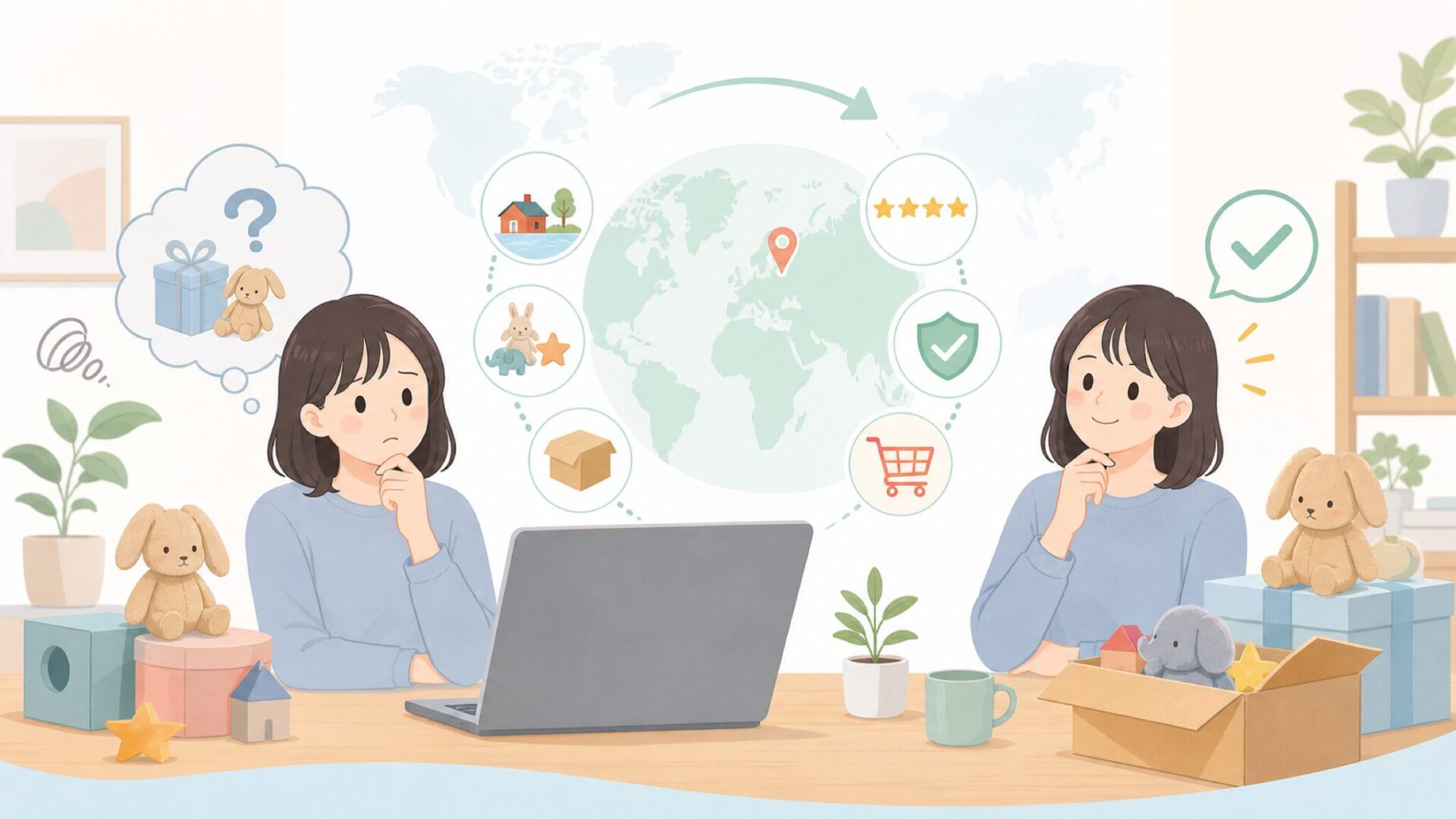 Egmont Toysはどこの国？デンマーク発の安心ブランドを徹底解説の要点を表すイラスト