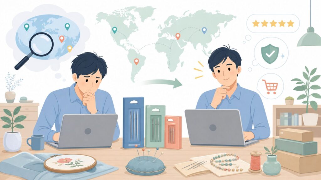 John James針はどこの国?歴史・種類・選び方を解説の要点を表すイラスト