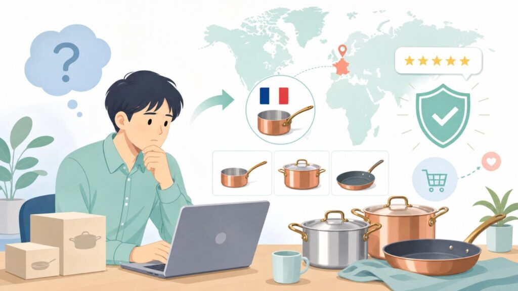 Mauvielはどこの国のブランド?フランス発の歴史と魅力を解説の要点を表すイラスト