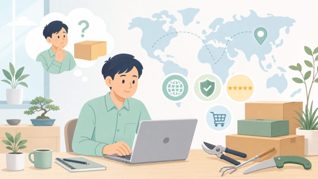 Darlac園芸用品はどこの国のブランド？特徴と代表製品の要点を表すイラスト