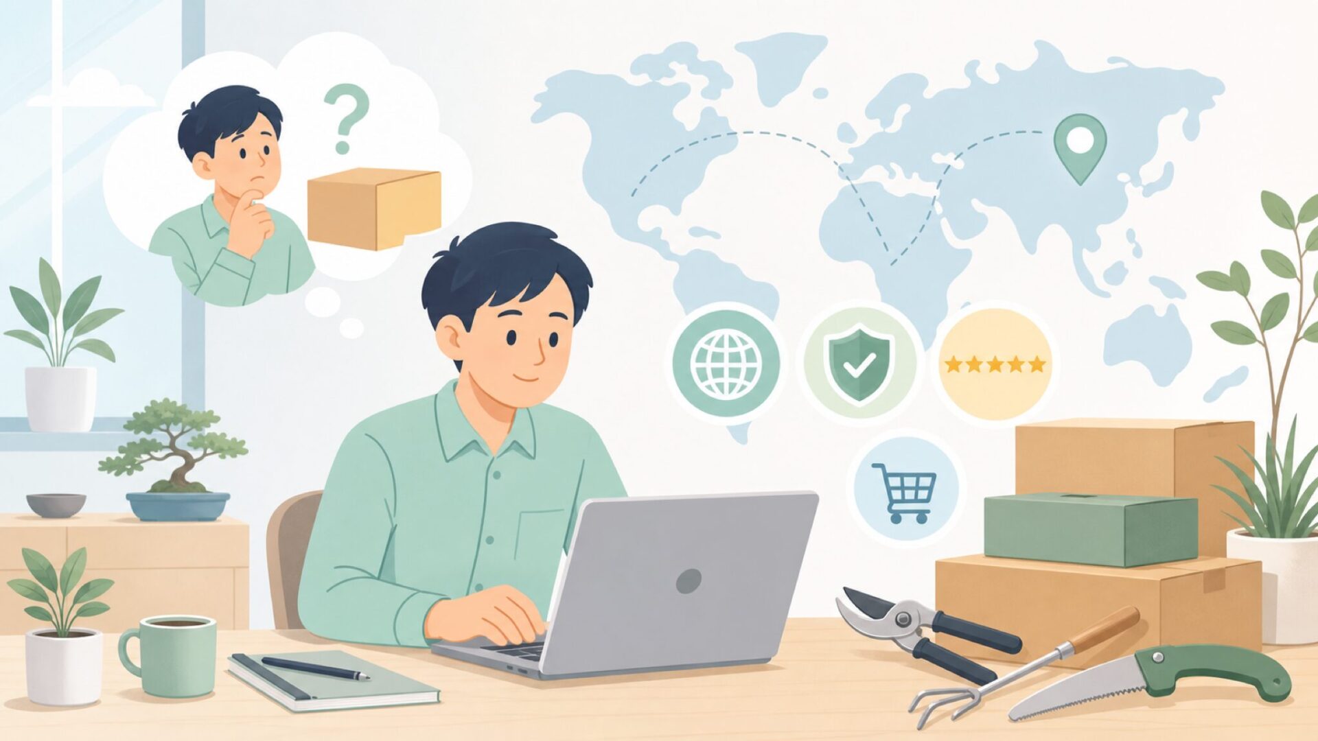 Darlac園芸用品はどこの国のブランド？特徴と代表製品の要点を表すイラスト