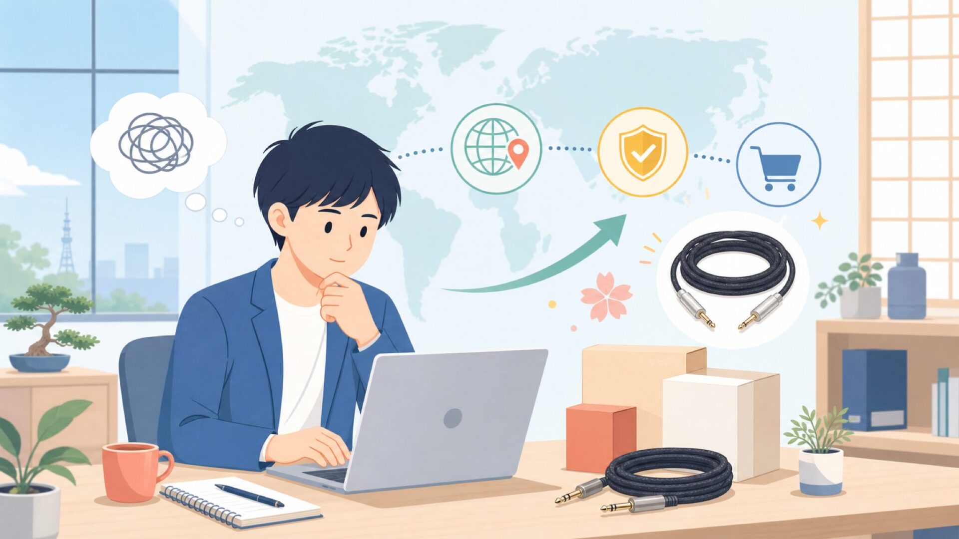 Lava Cableケーブルはどこの国製？特徴と選び方を解説の要点を表すイラスト