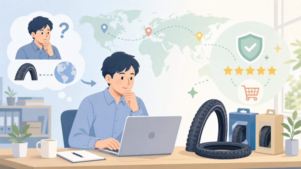 Schwalbeタイヤはどこの国？ドイツ発ブランドの実力の要点を表すイラスト