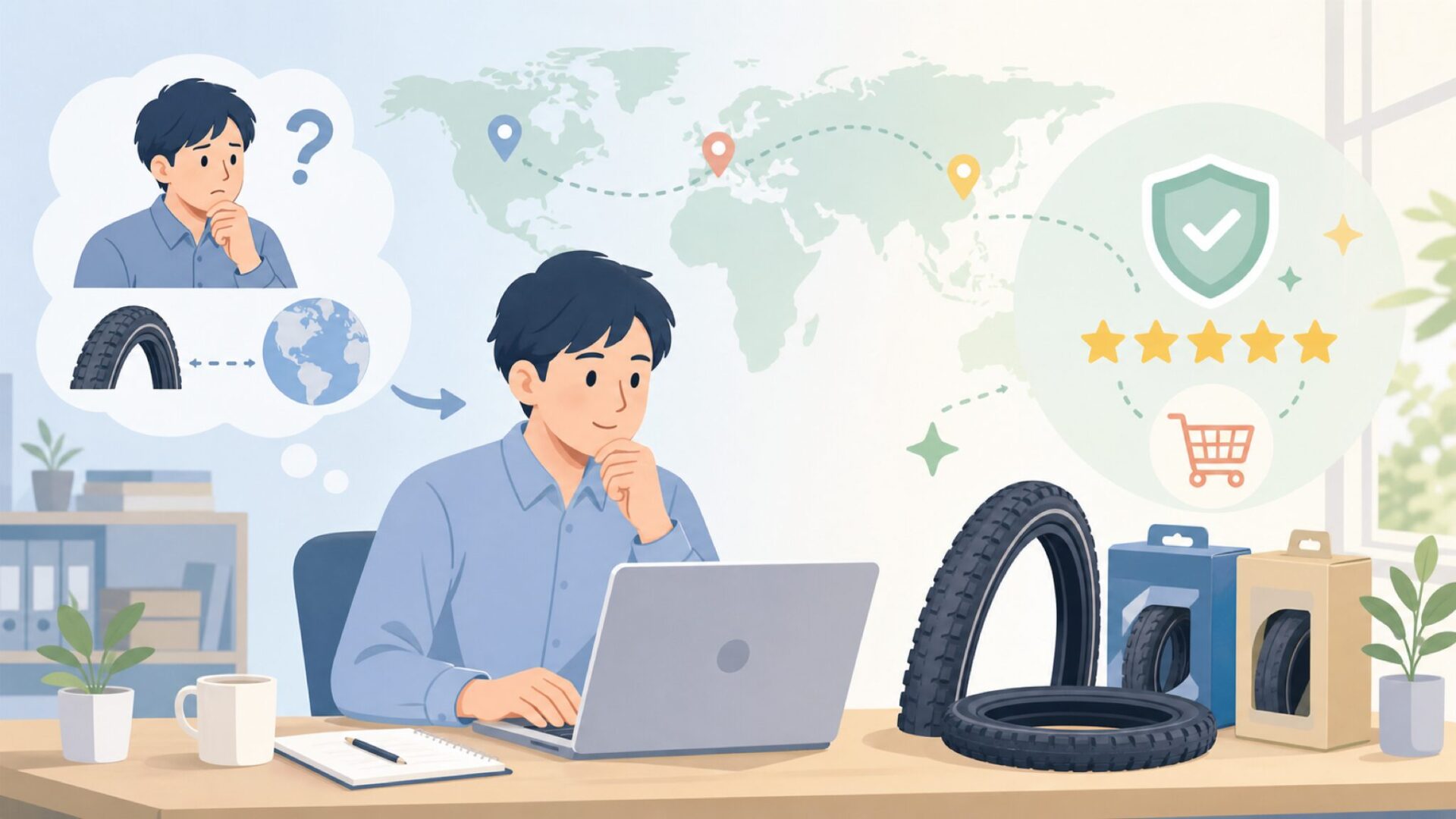 Schwalbeタイヤはどこの国？ドイツ発ブランドの実力の要点を表すイラスト
