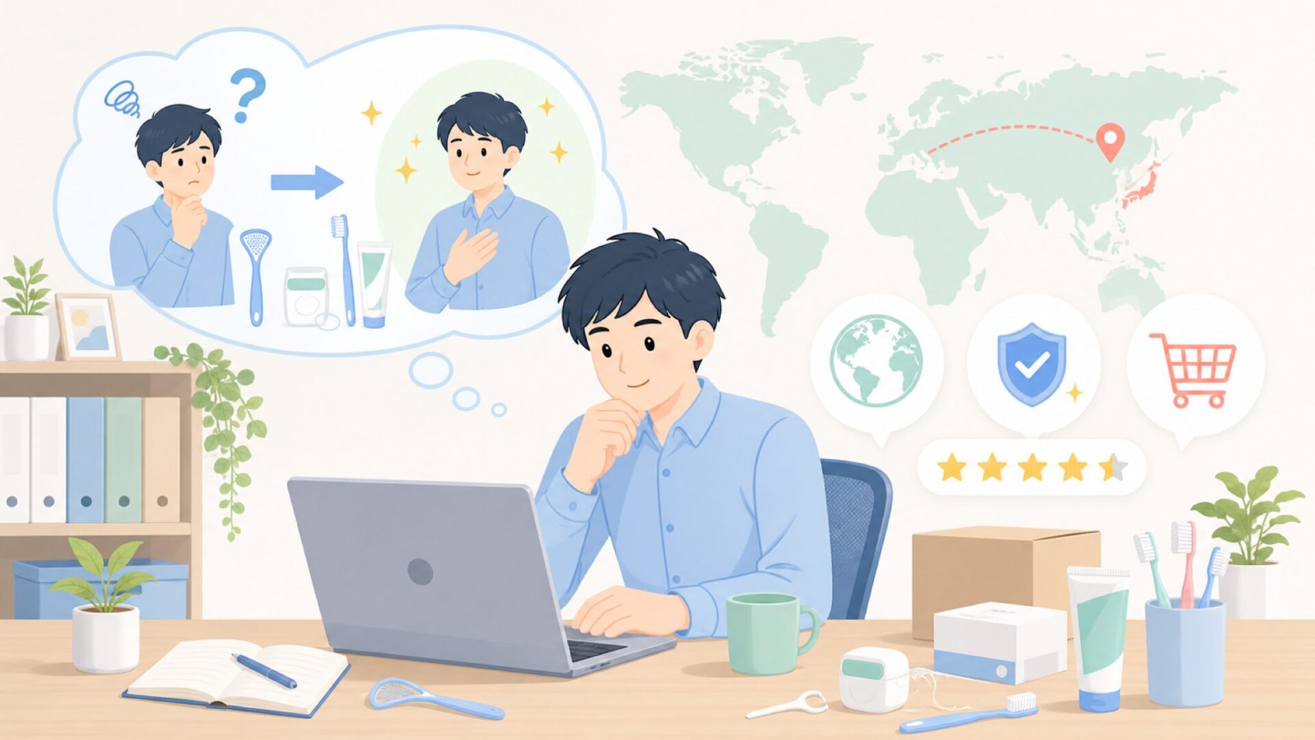 Dr. Tung'sはどこの国のブランド?オーラルケア商品と選び方の要点を表すイラスト