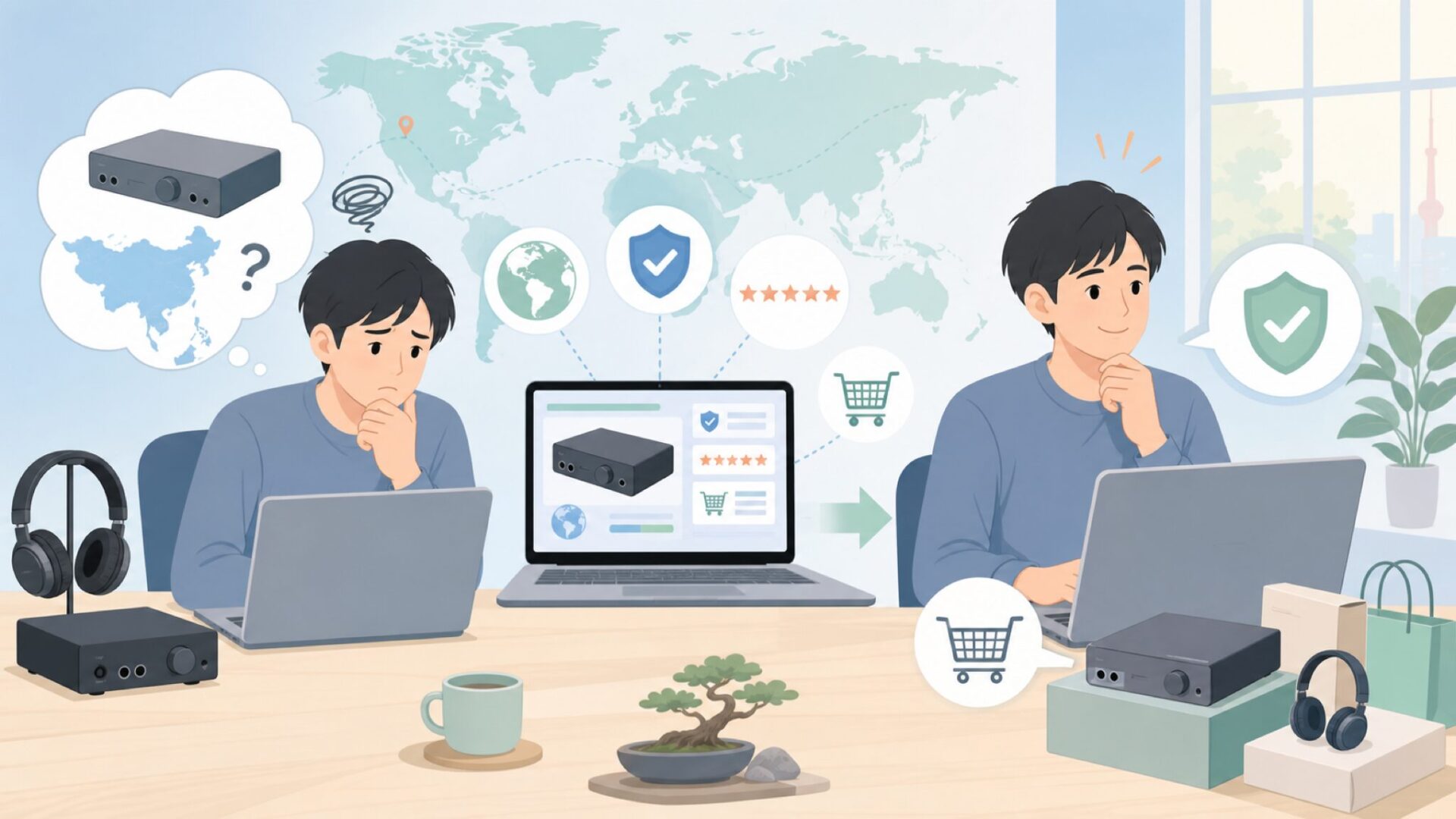 aune Audioはどこの国のDAC？中国製の信頼性を解説の要点を表すイラスト