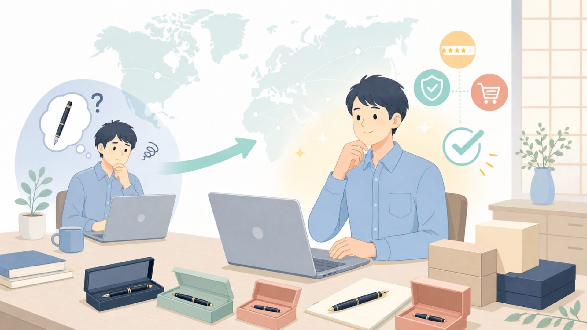TWSBI万年筆はどこの国のブランド?種類・価格・選び方を徹底解説の要点を表すイラスト
